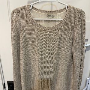Gold Lacey sweater with under layer